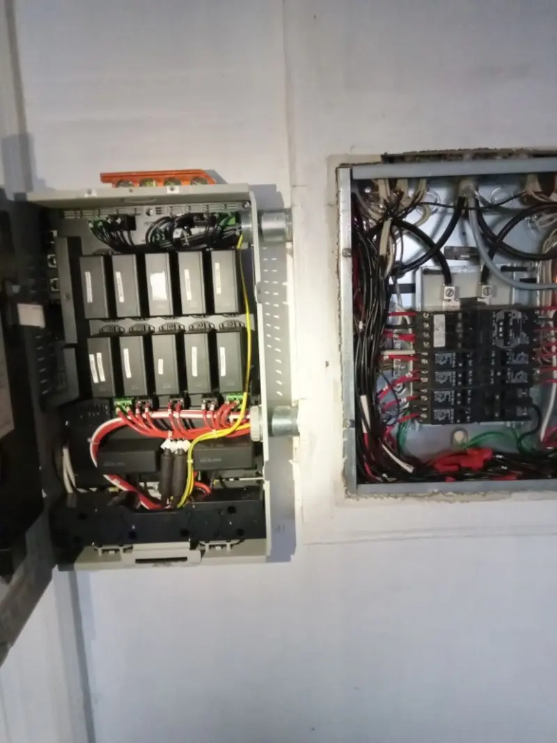 Electrical panel upgrade completed for Security Camera Wiring in Pacific